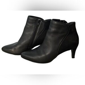 Alfani Womens Harpper Leather Booties Ankle Boots Black 7.5